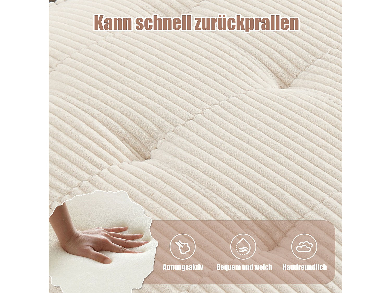 Canapé modulable 6 places beige velours