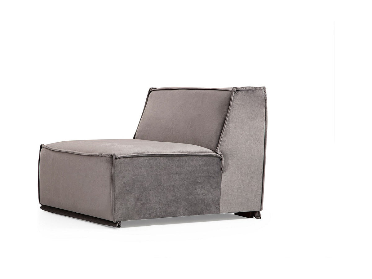 Canapé modulable 4 places gris velours