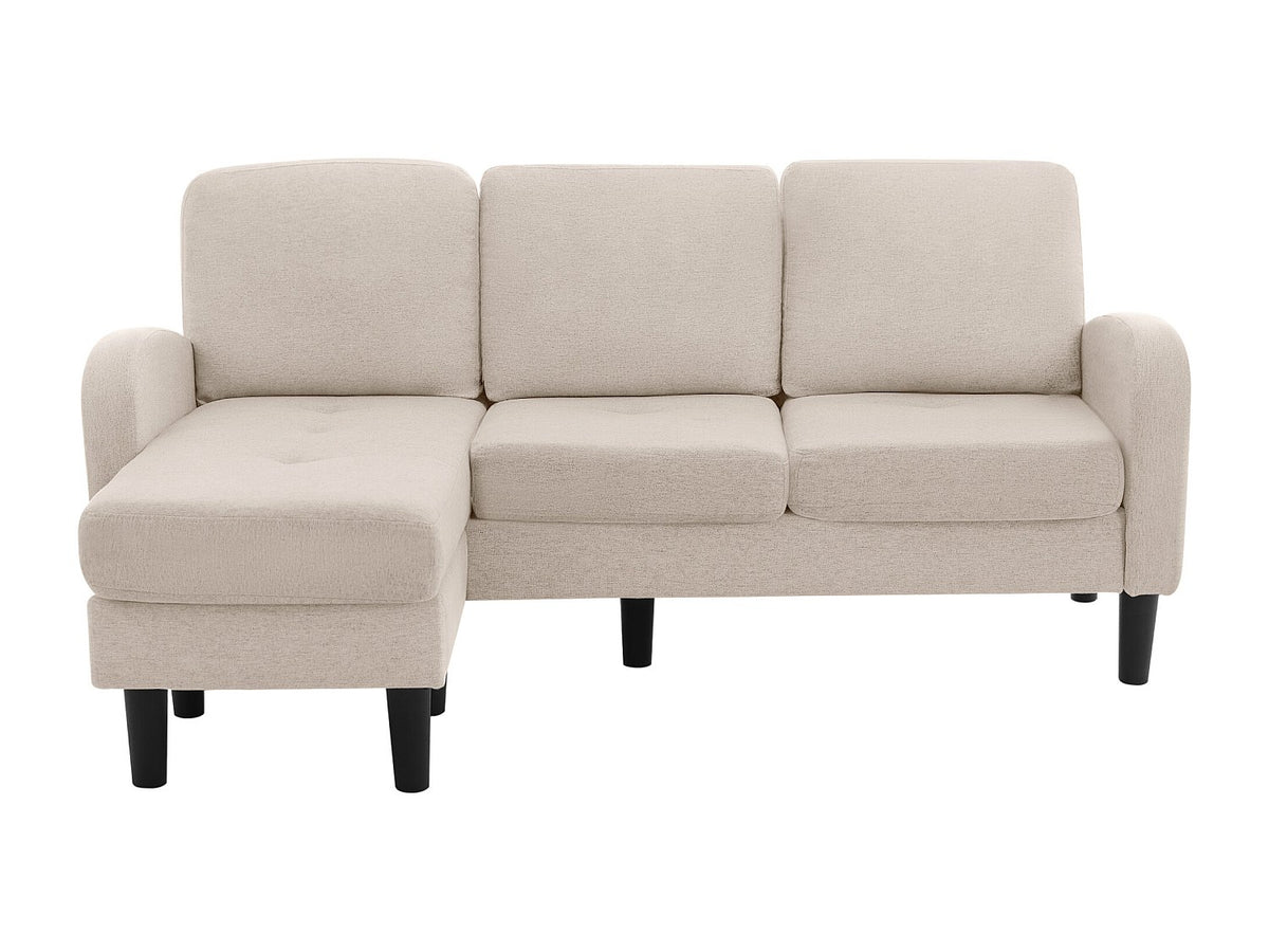 Méridienne pour canapé modulable 3 places beige tissu