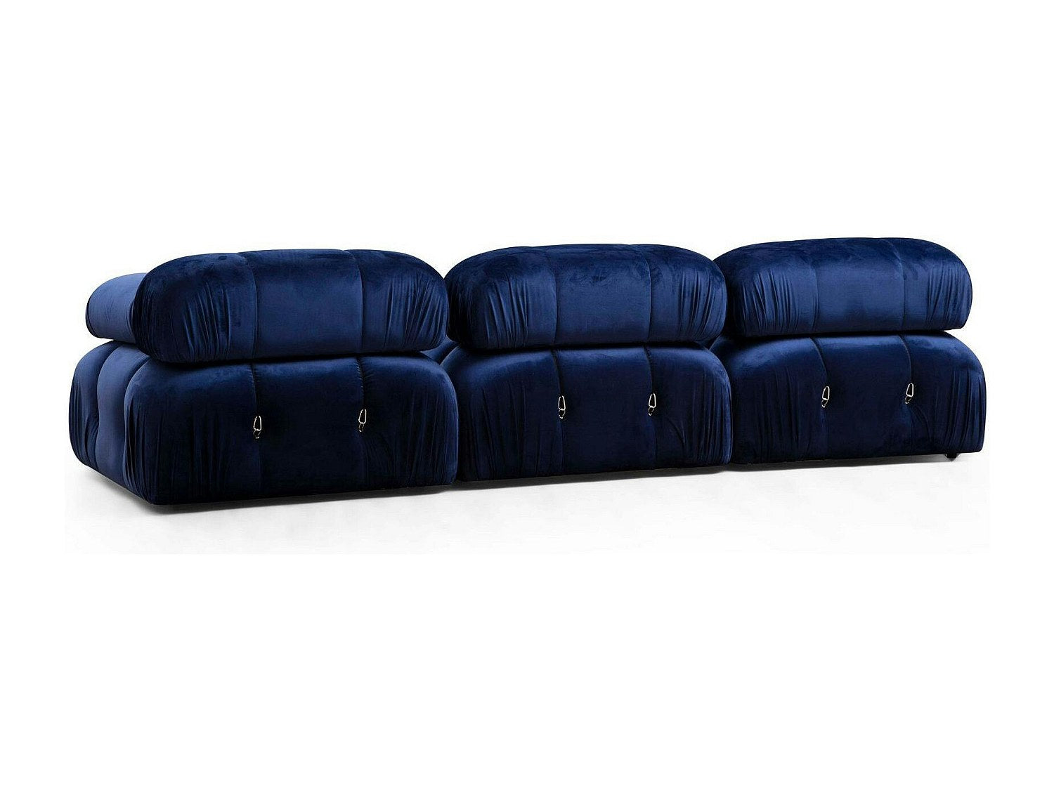 Angle pour canapé modulable bleu velours