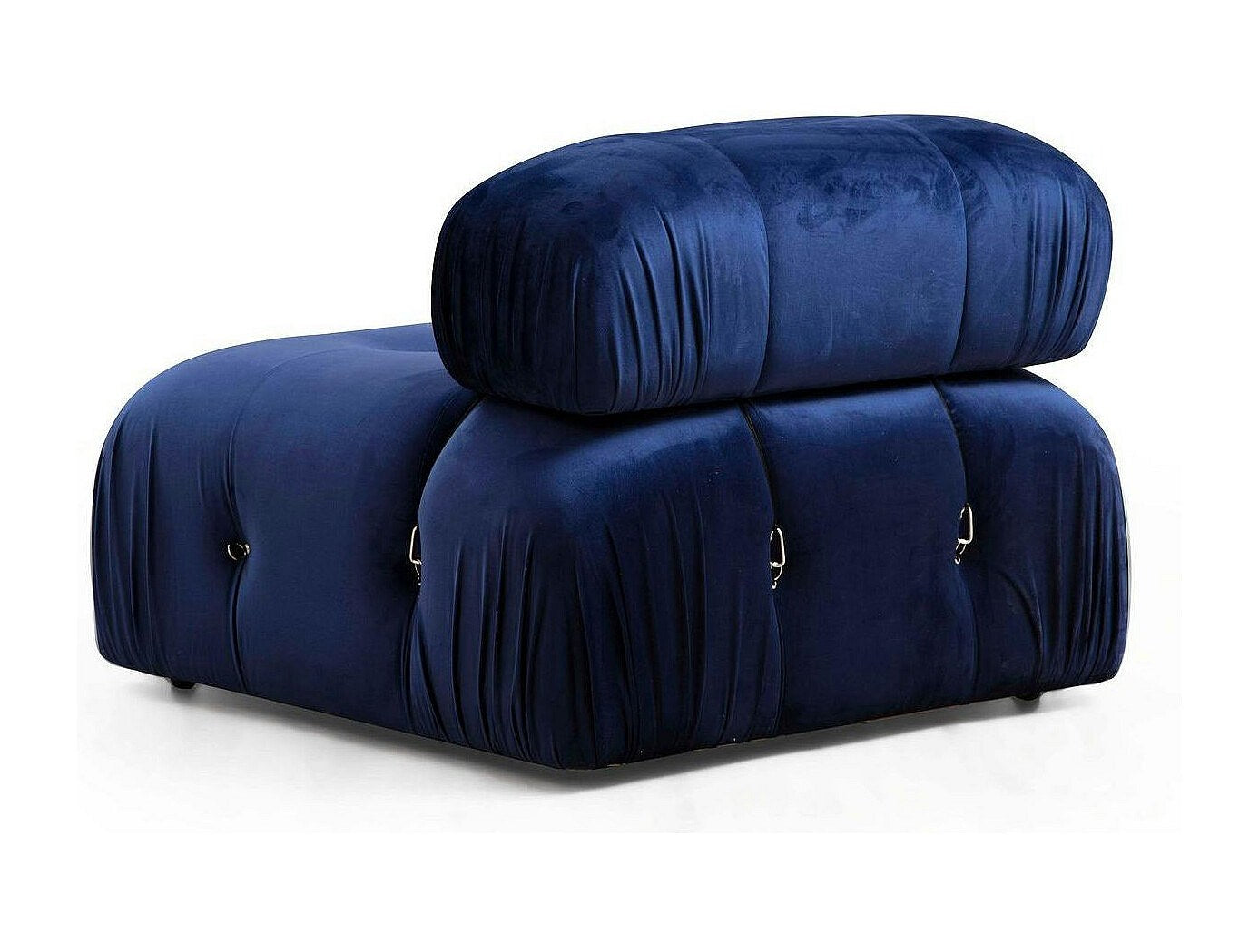 Angle pour canapé modulable bleu velours