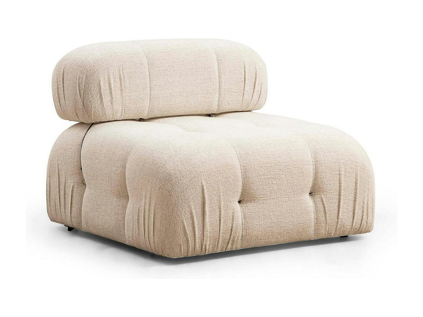 Angle pour canapé modulable beige tissu