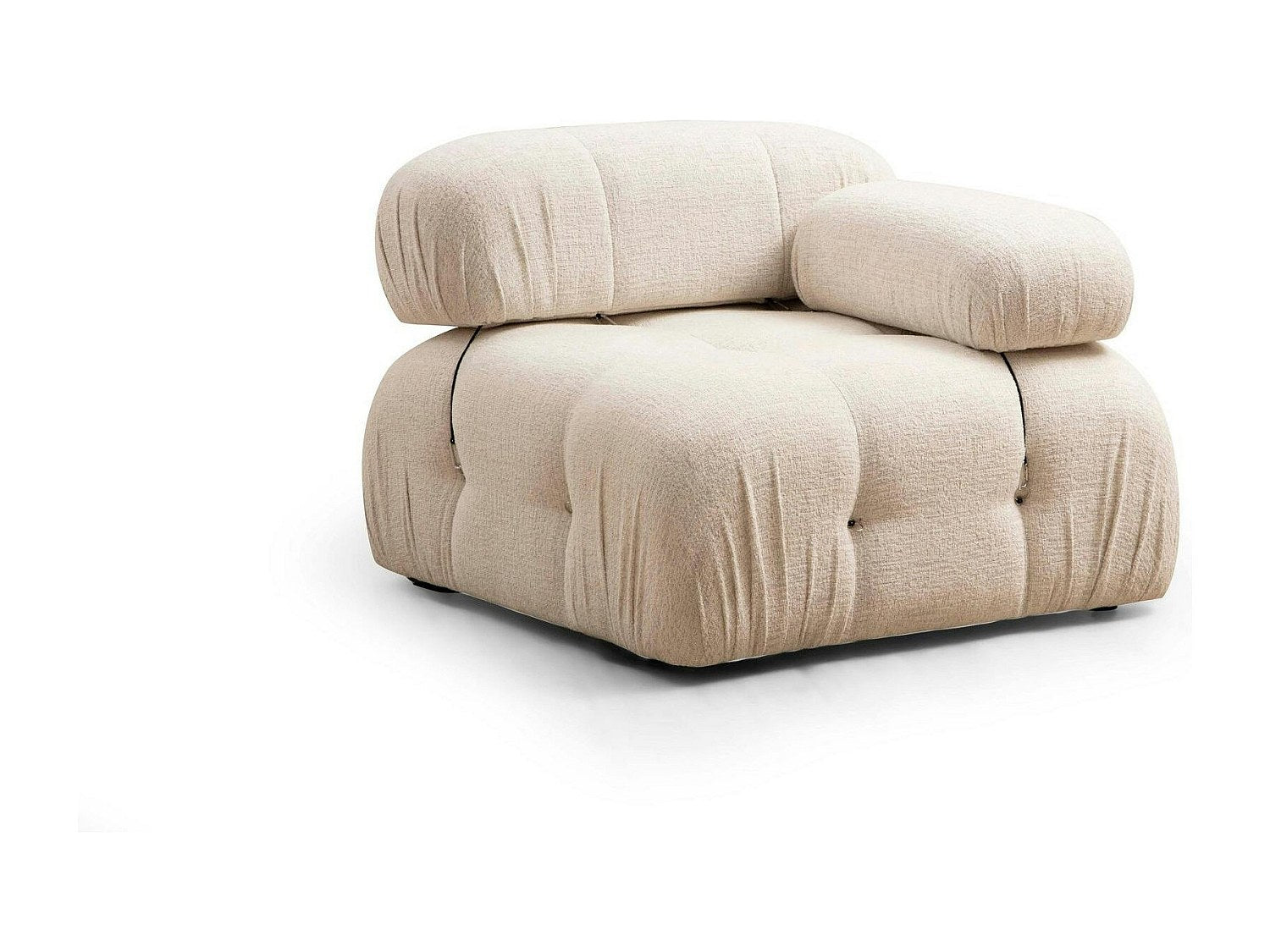 Angle pour canapé modulable beige tissu