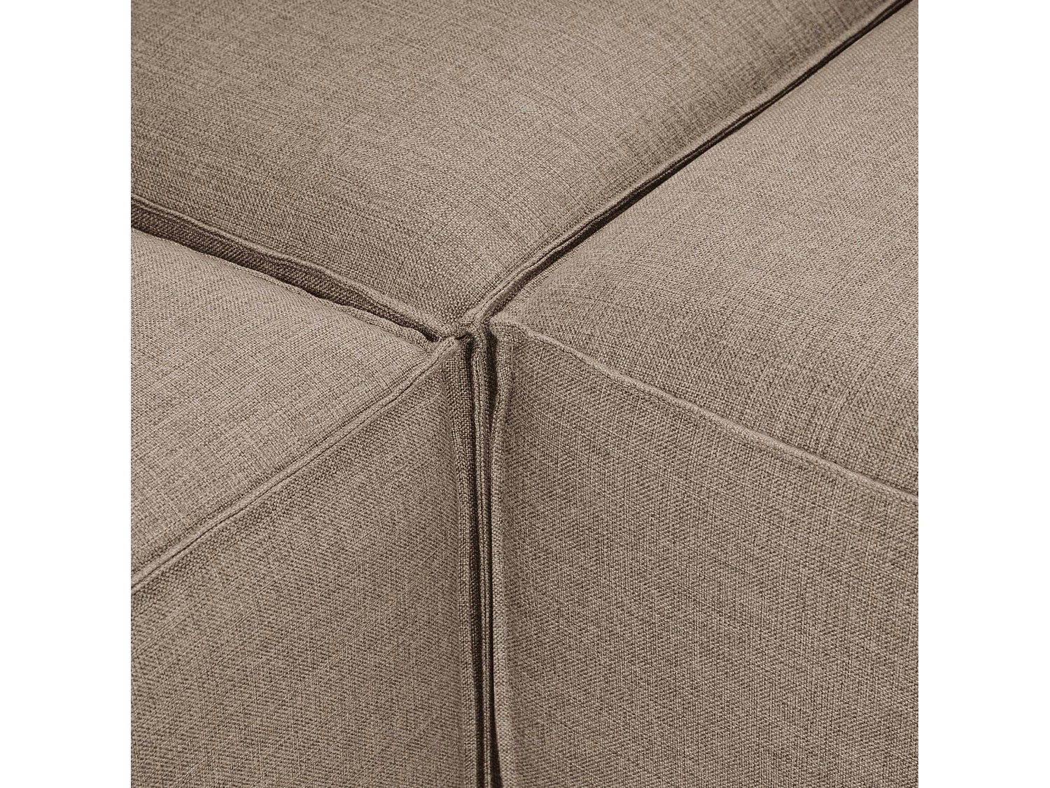 Angle pour canapé modulable taupe tissu