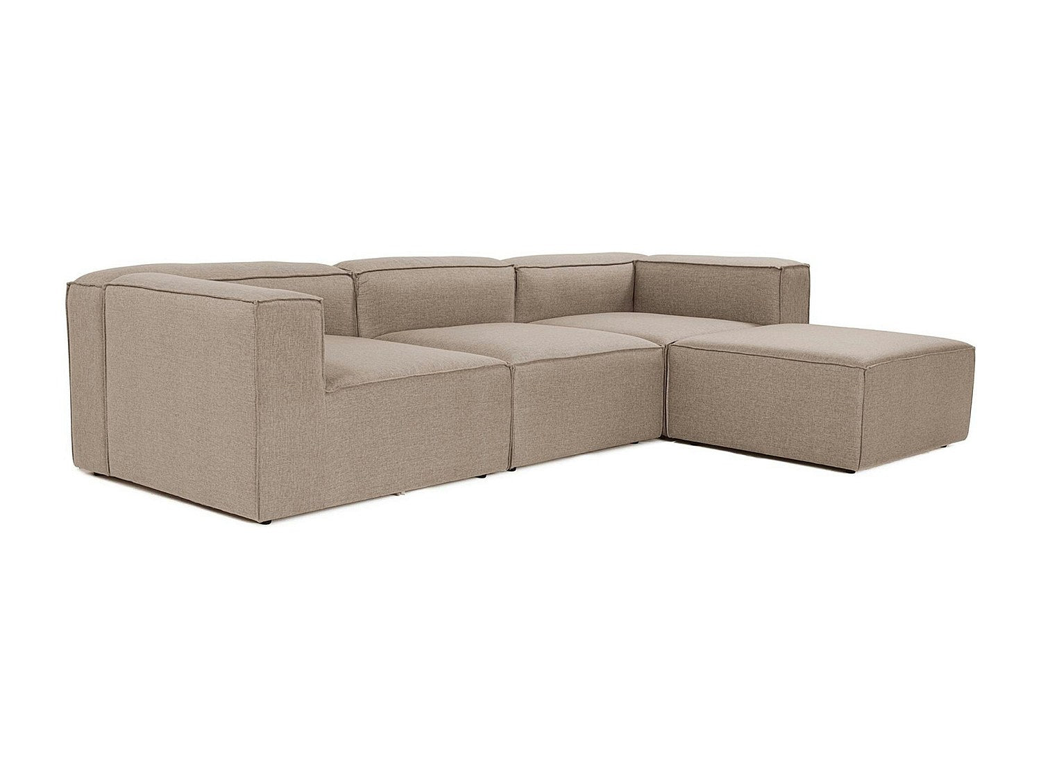 Angle pour canapé modulable taupe tissu