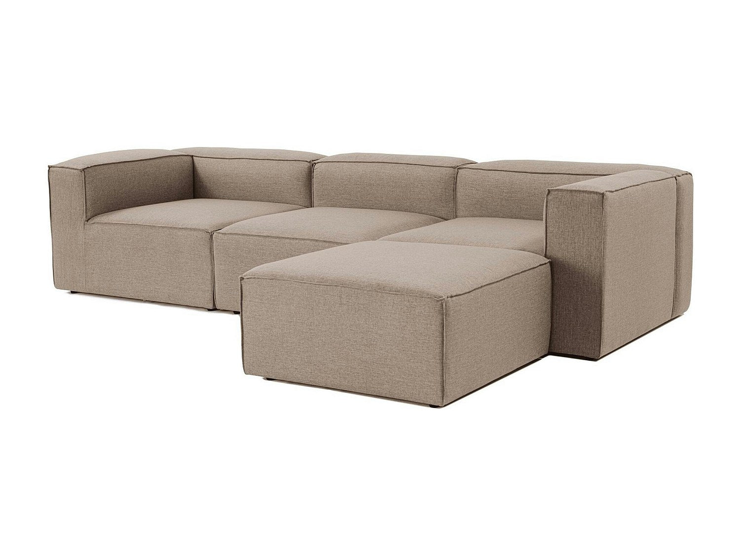 Angle pour canapé modulable taupe tissu