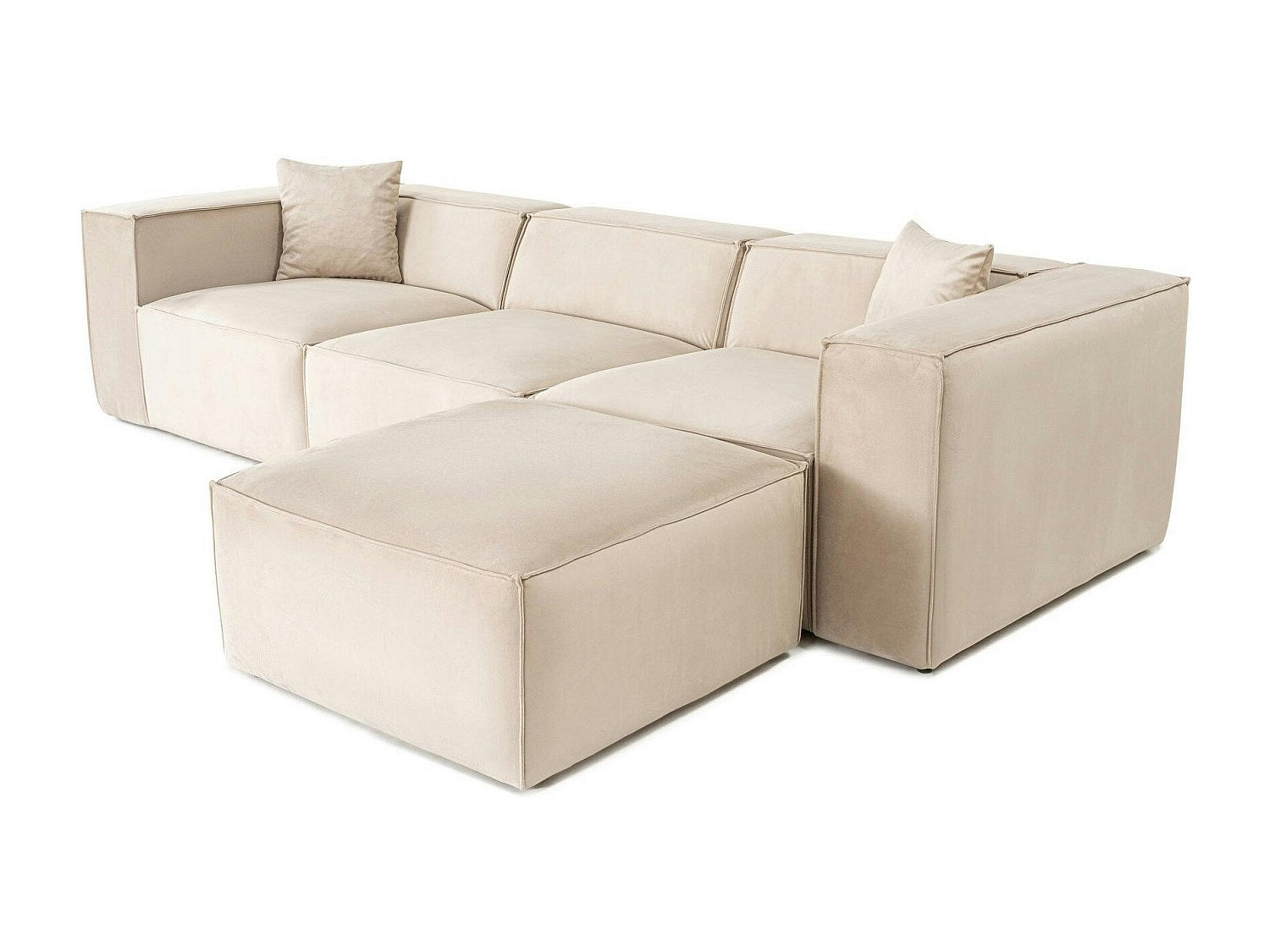 Angle pour canapé modulable beige tissu