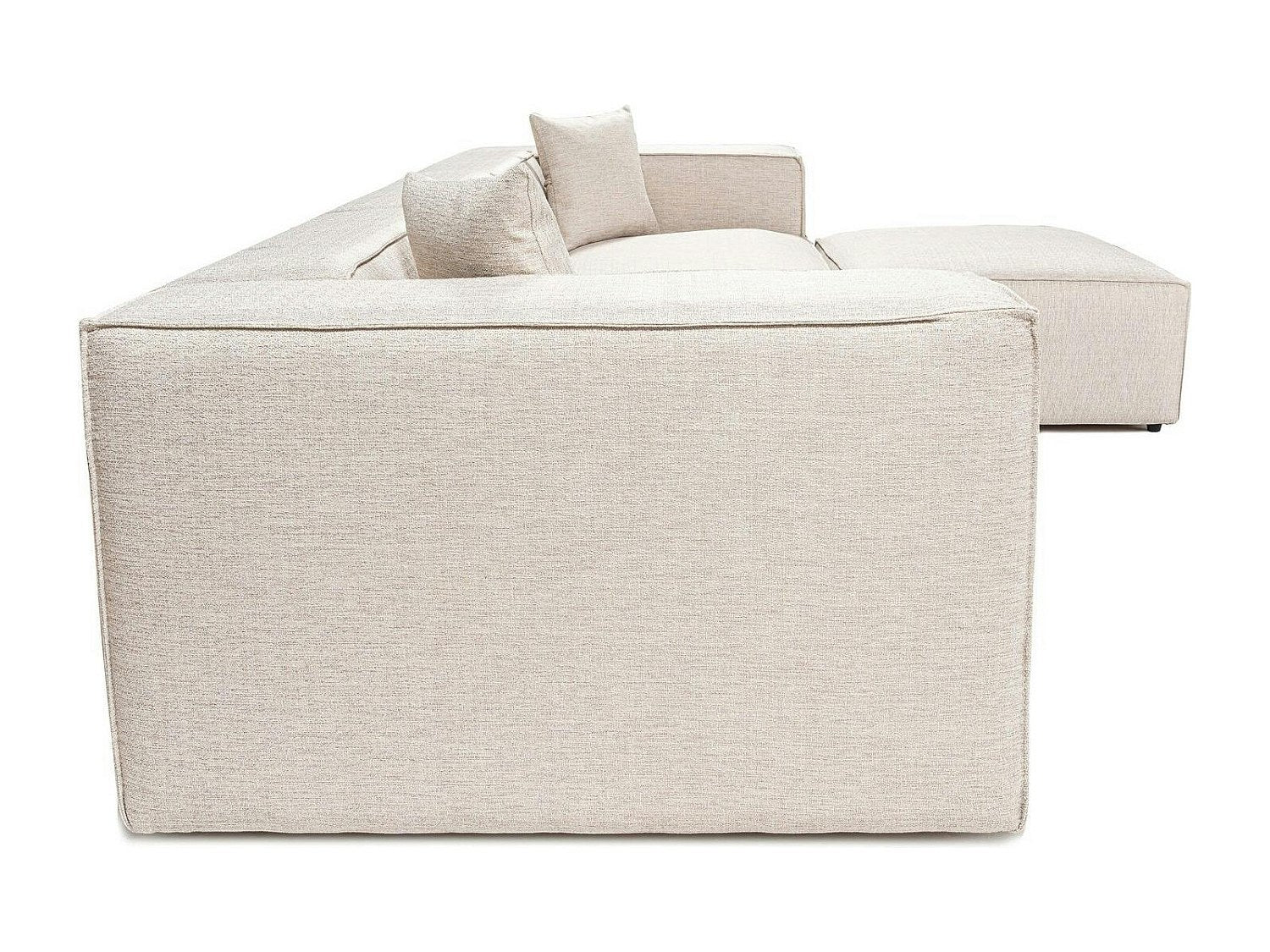 Angle pour canapé modulable blanc tissu