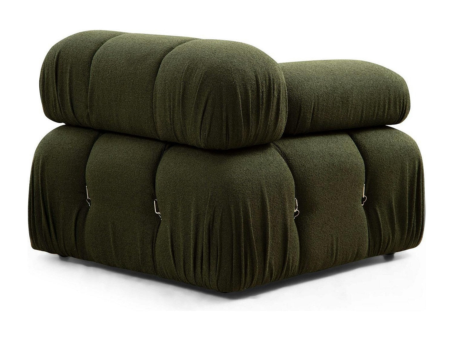 Angle pour canapé modulable vert tissu
