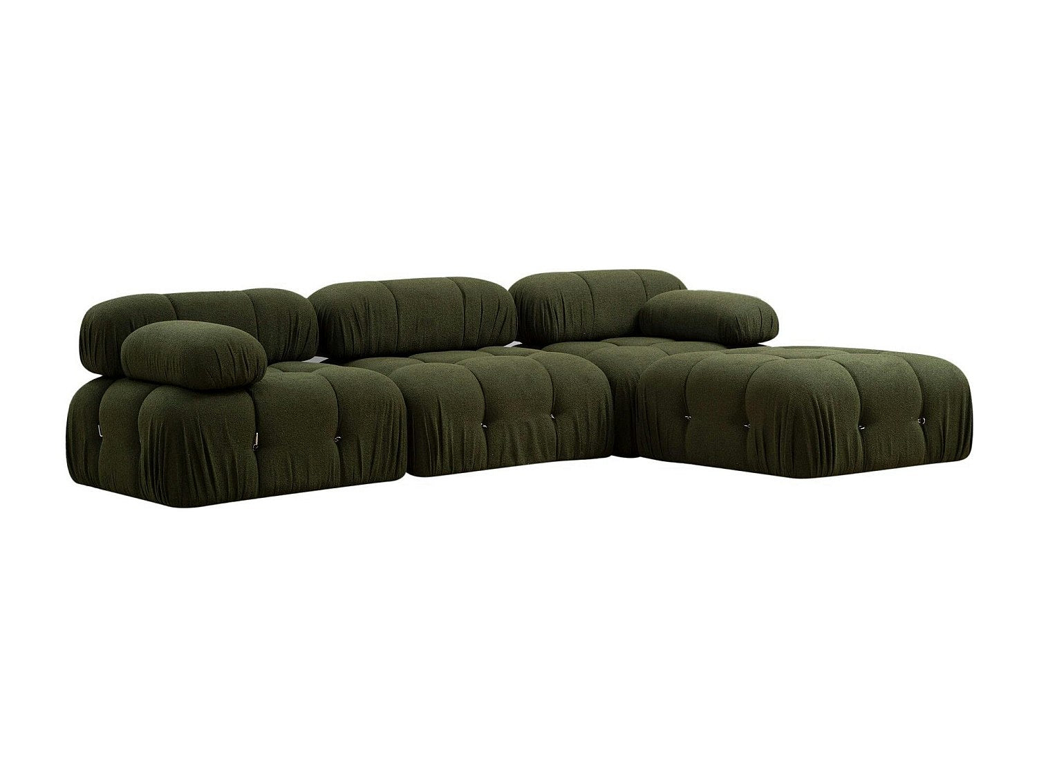Angle pour canapé modulable vert tissu