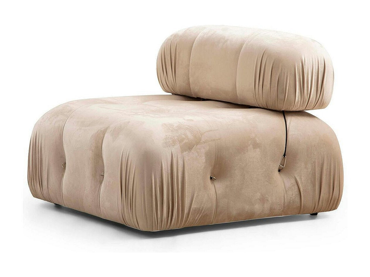 Canapé modulable 3 places beige velours