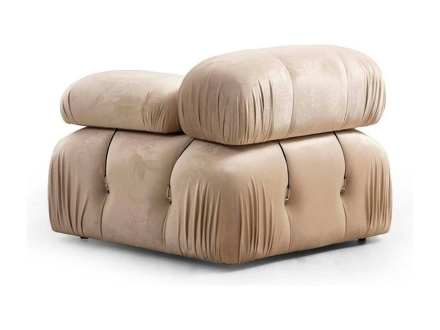 Angle pour canapé modulable beige velours