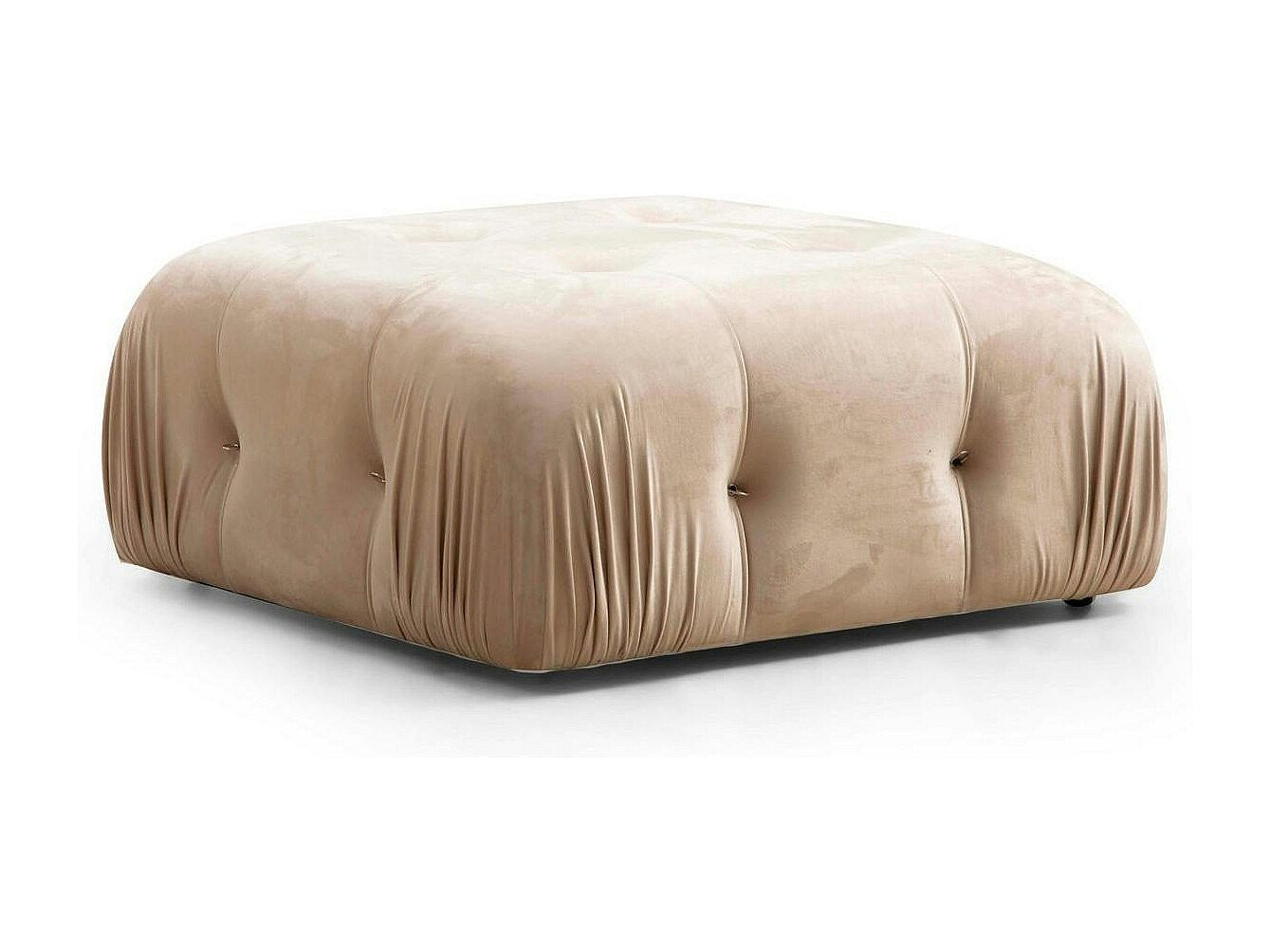 Angle pour canapé modulable beige velours