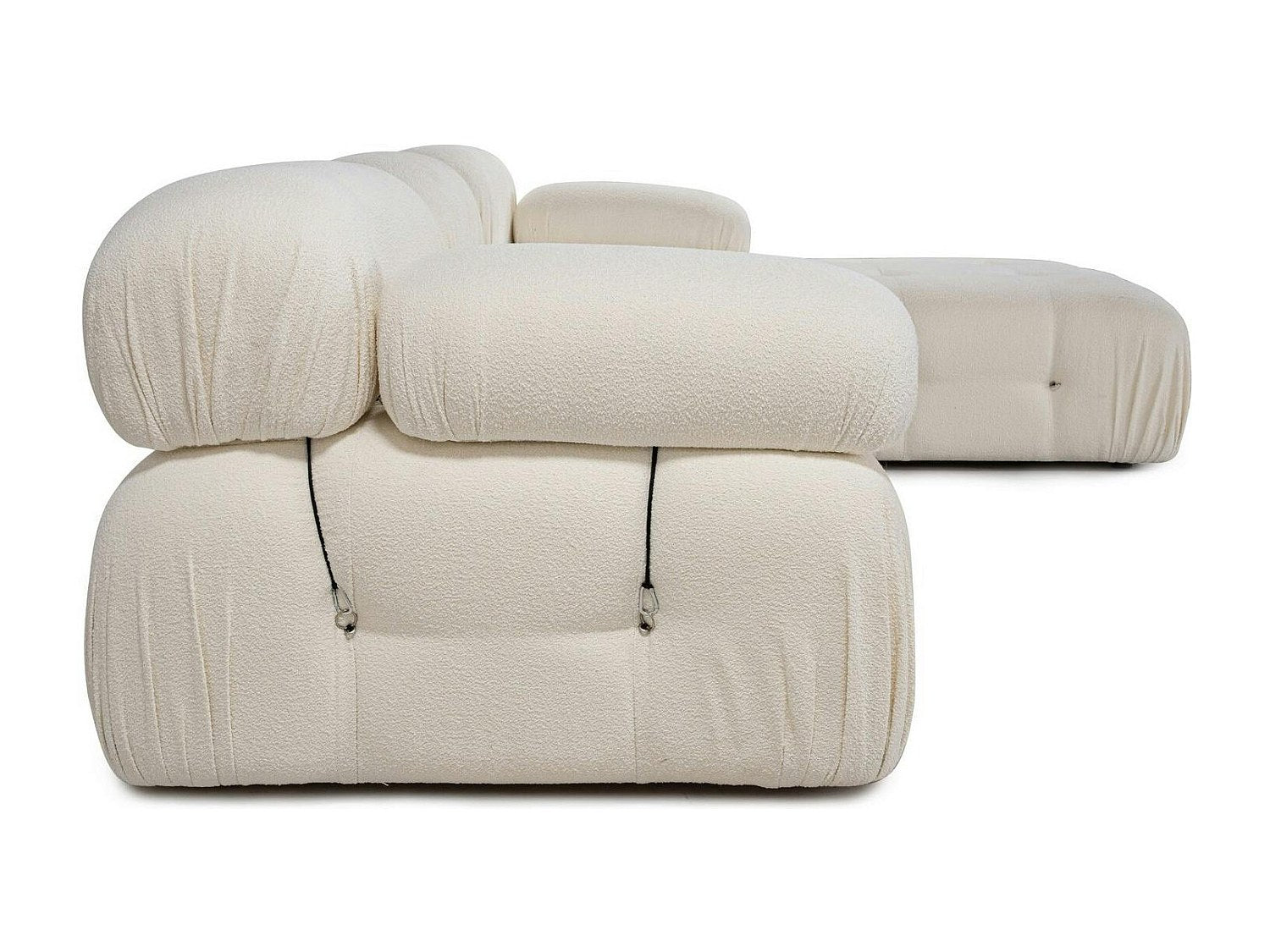 Angle pour canapé modulable blanc tissu