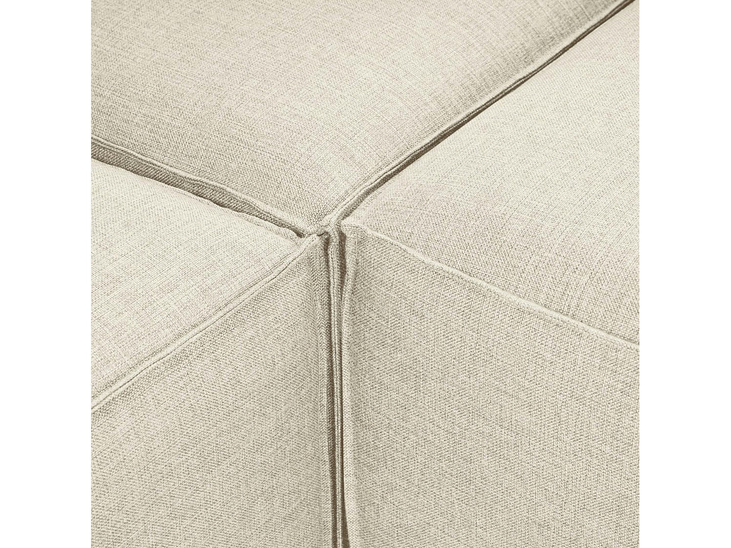 Angle pour canapé modulable blanc tissu