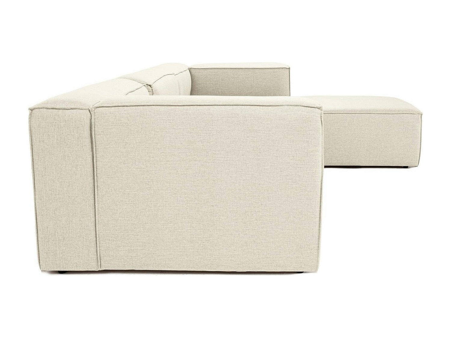 Angle pour canapé modulable blanc tissu