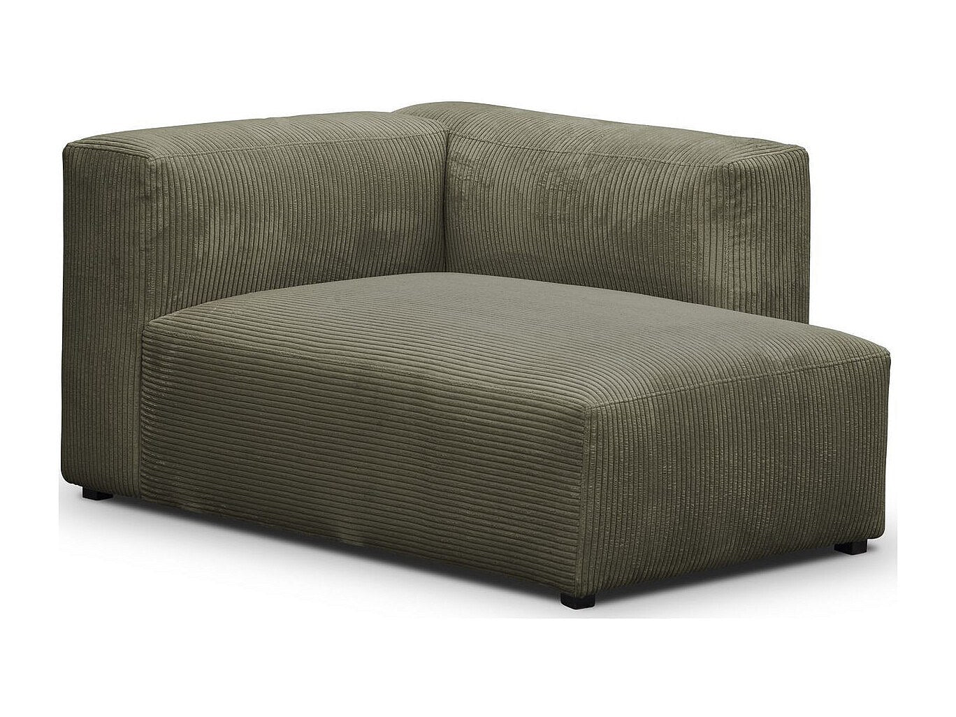 Méridienne pour canapé modulable vert velours