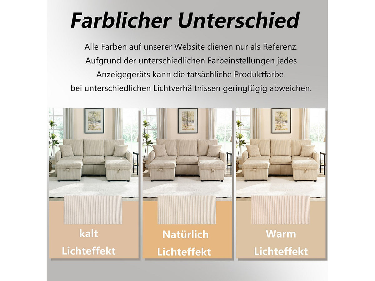Canapé modulable 3 places beige tissu