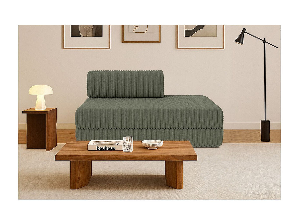 Canapé modulable convertible 2 places vert velours