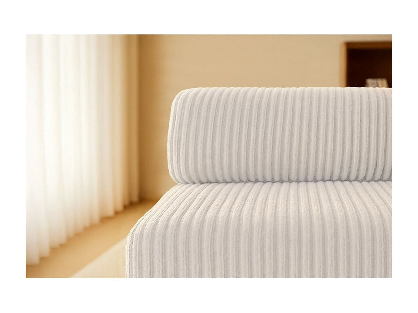 Canapé modulable convertible 2 places blanc velours