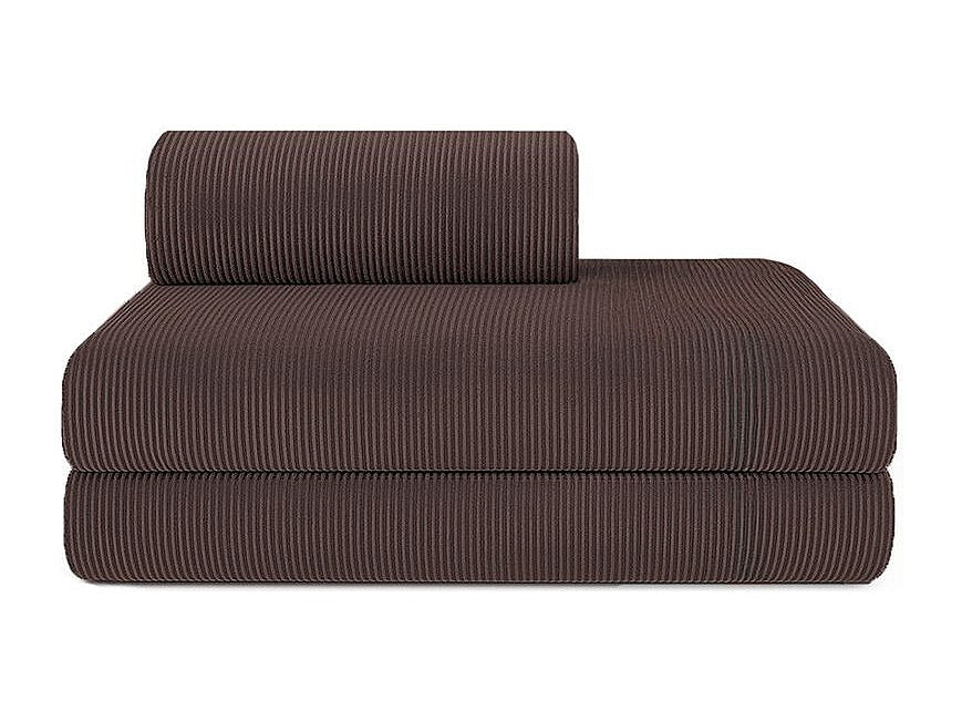 Canapé modulable convertible 2 places marron velours