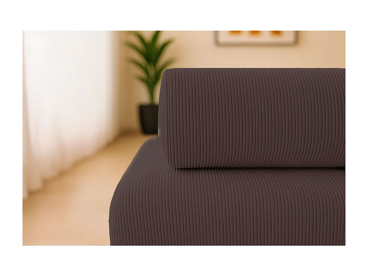 Canapé modulable convertible 2 places marron velours