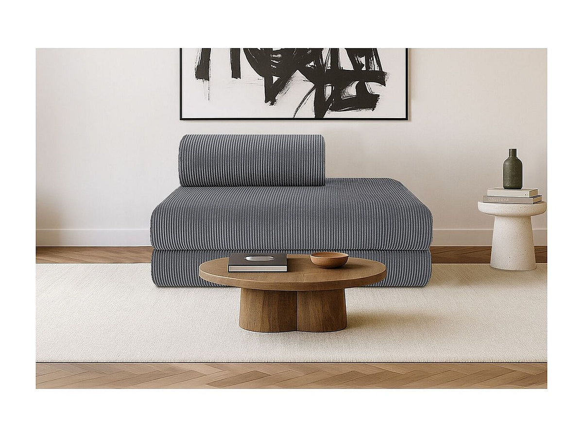 Canapé modulable convertible 2 places gris velours