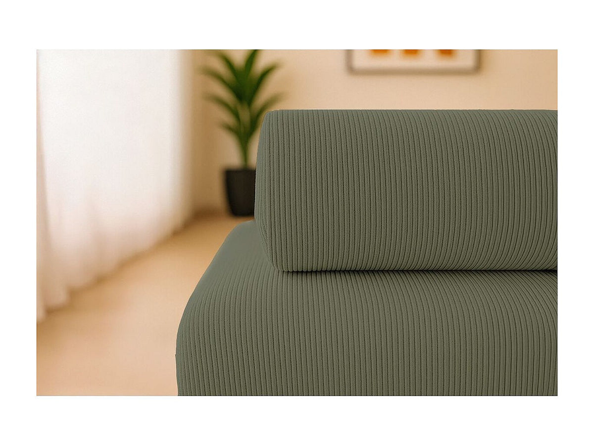 Canapé modulable convertible 2 places vert velours