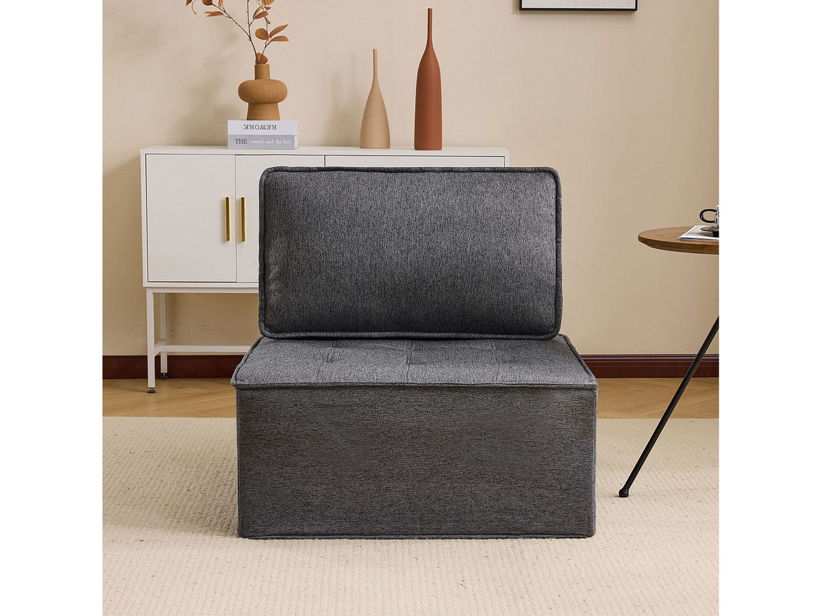 Angle pour canapé modulable gris tissu