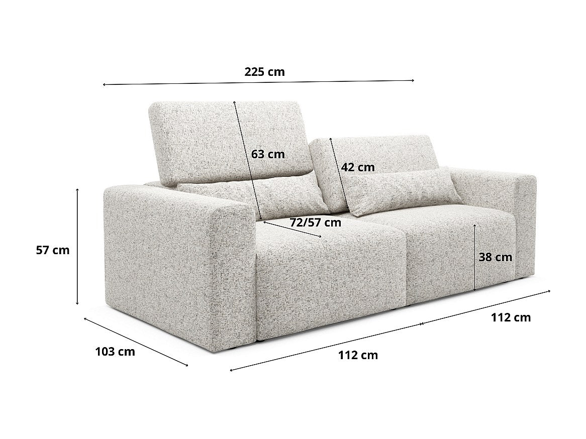 Canapé modulable tissu