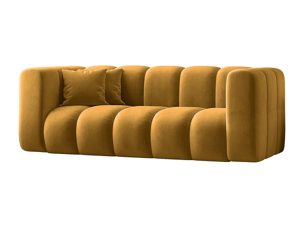 Canapé modulable jaune tissu