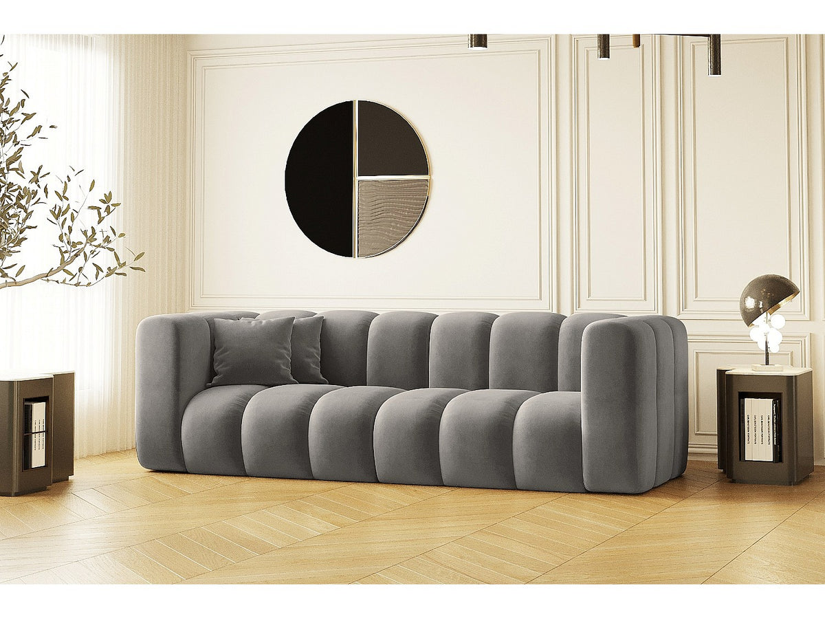 Canapé modulable gris tissu