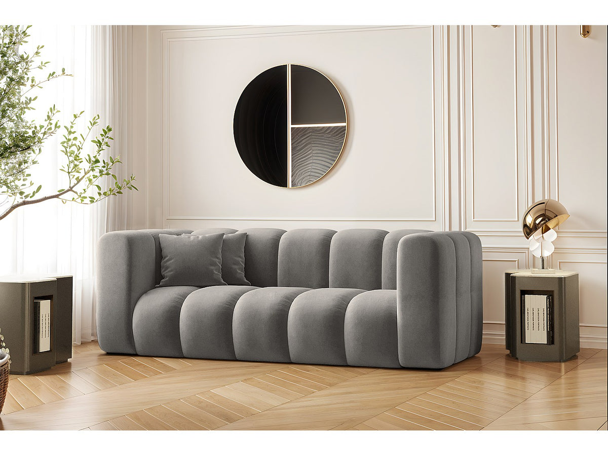 Canapé modulable gris tissu