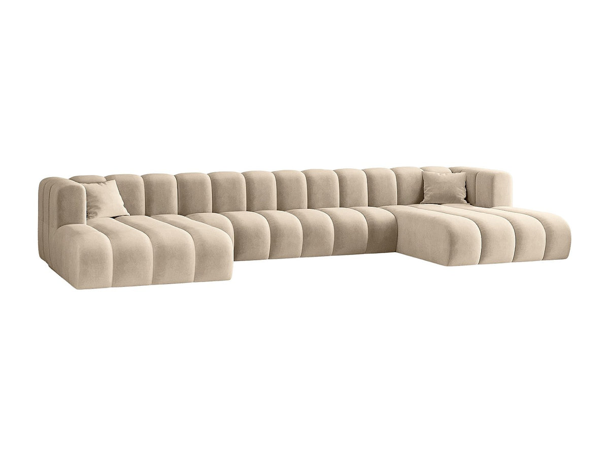 Canapé modulable beige tissu