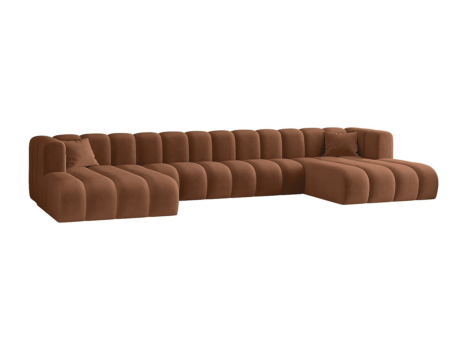 Canapé modulable marron tissu