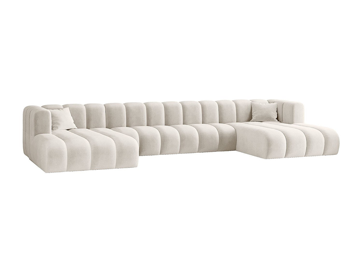 Canapé modulable blanc tissu