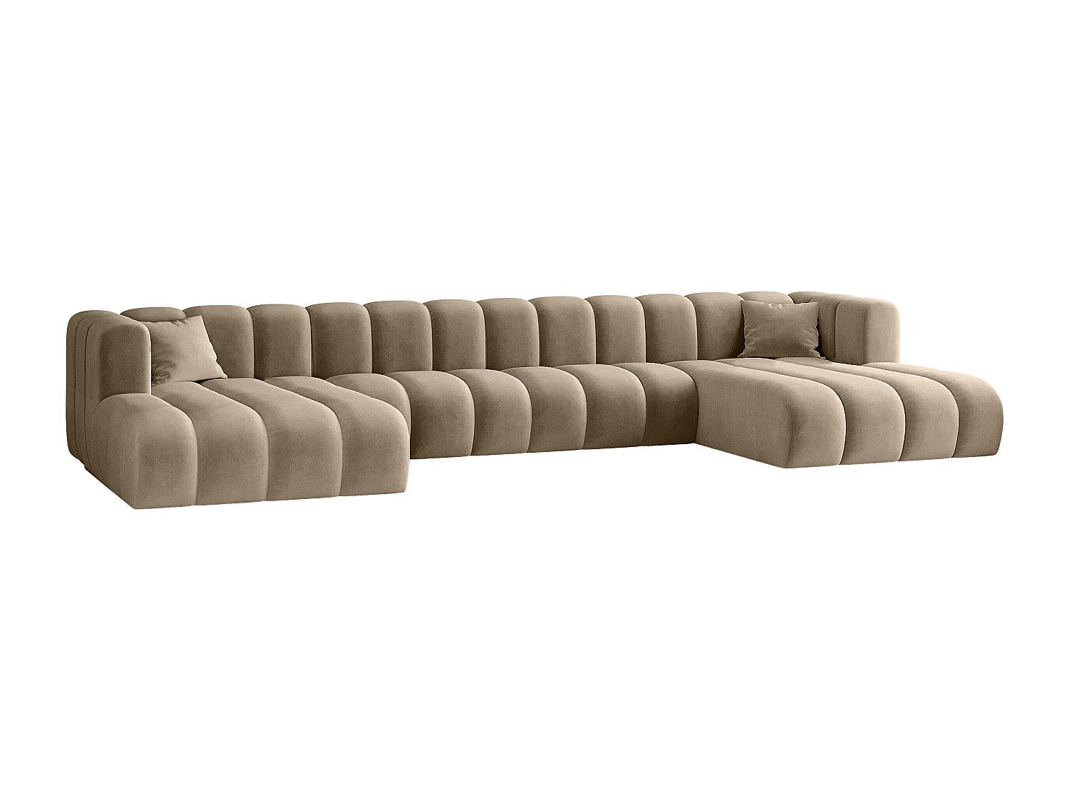 Canapé modulable marron tissu