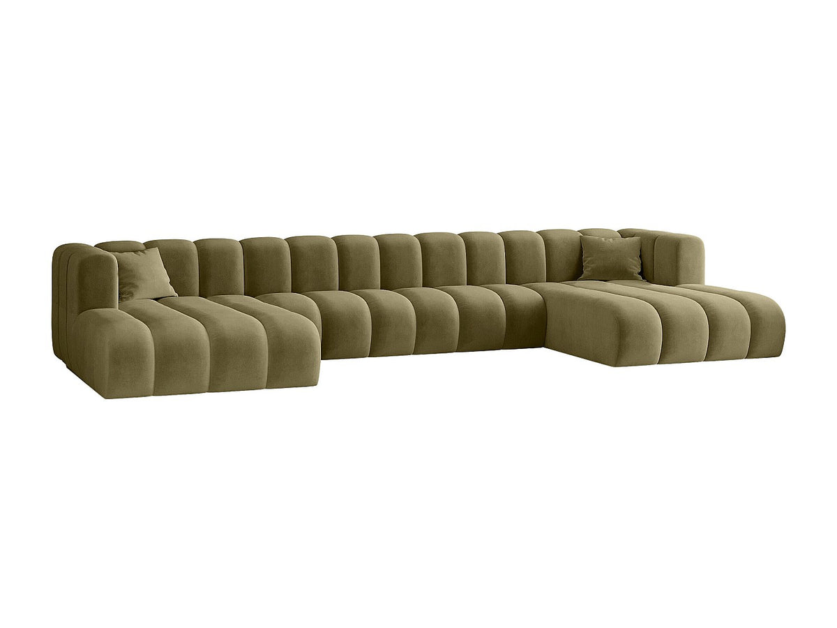 Canapé modulable vert tissu