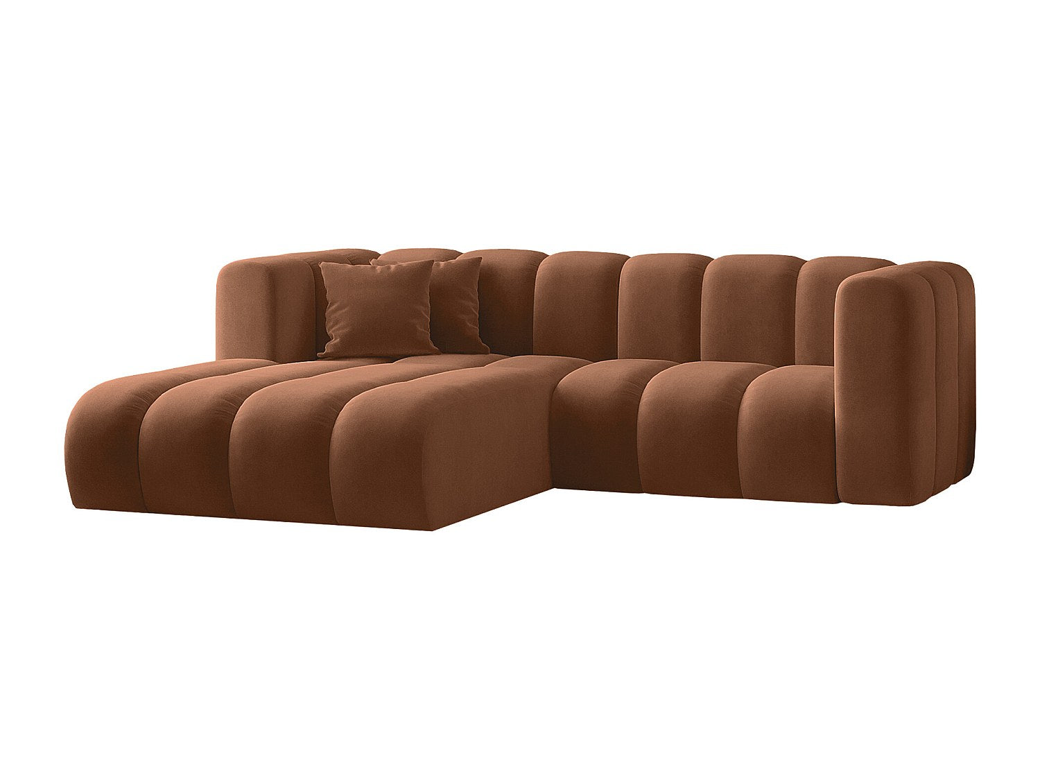 Canapé modulable marron tissu