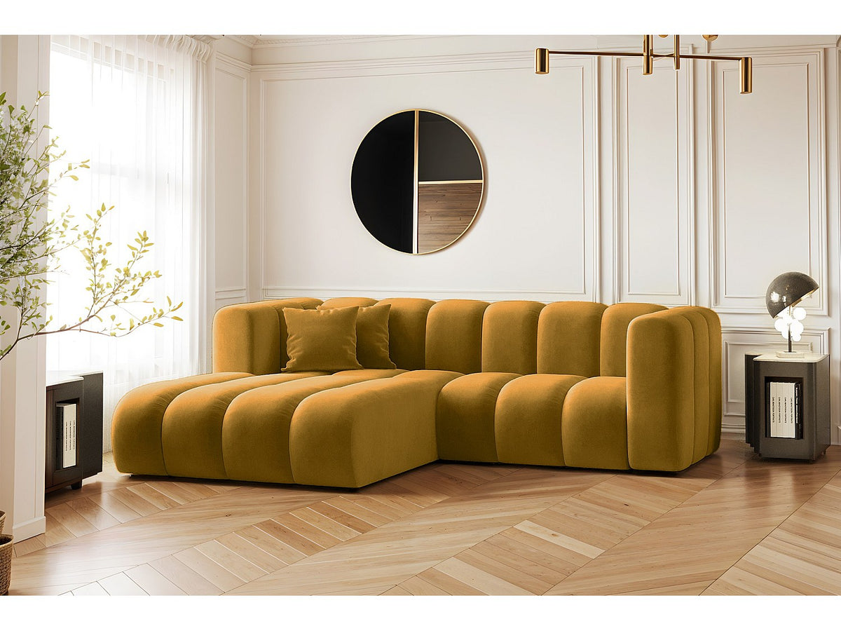 Canapé modulable jaune tissu