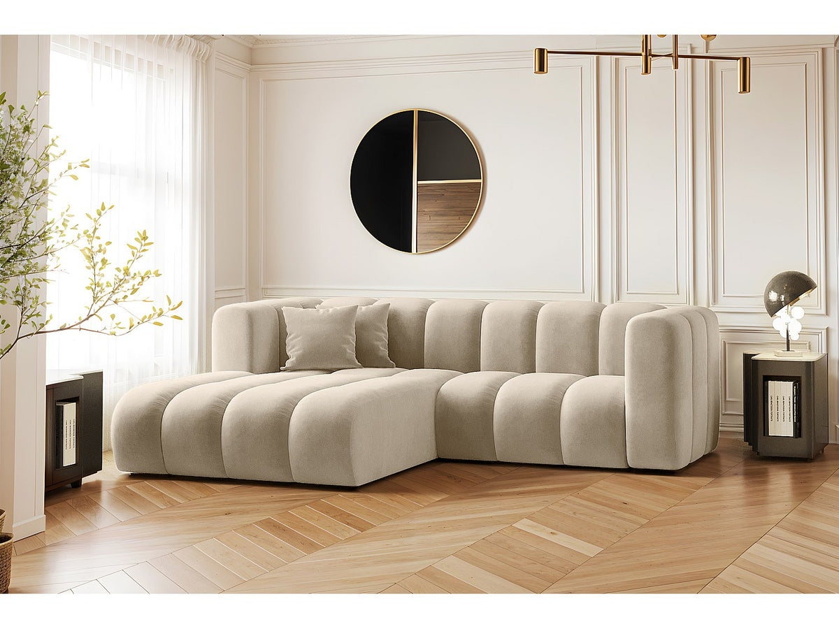 Canapé modulable beige tissu