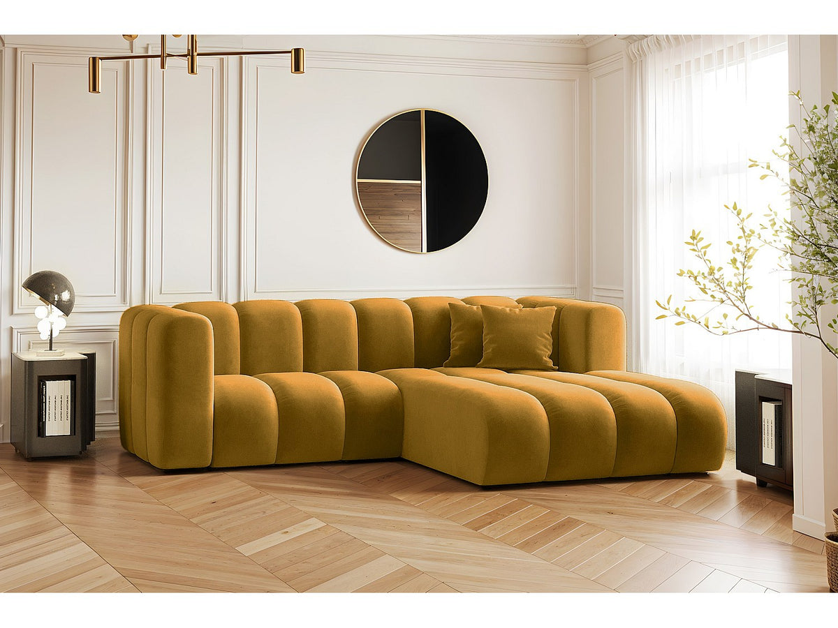 Canapé modulable jaune tissu