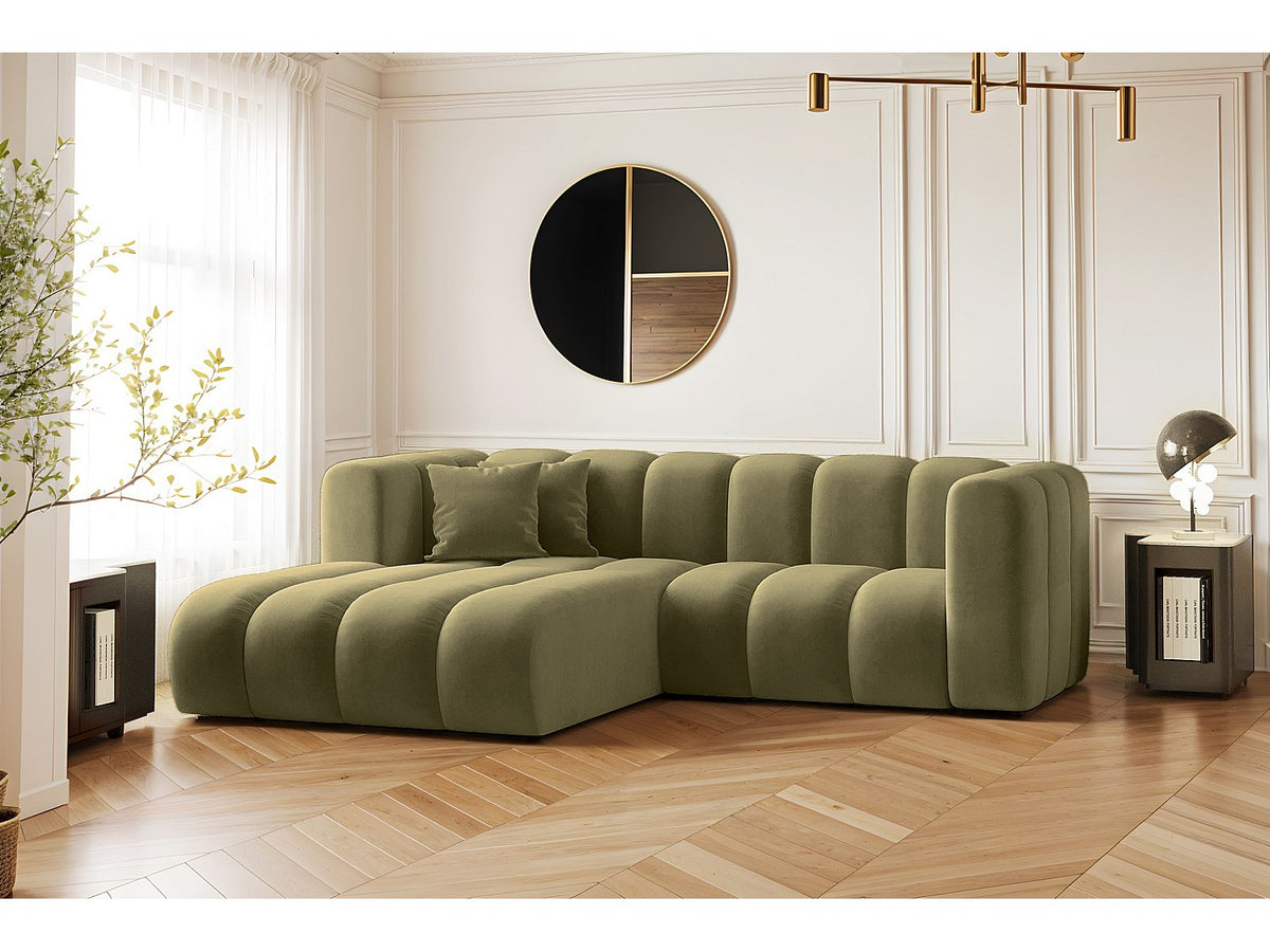 Canapé modulable vert tissu