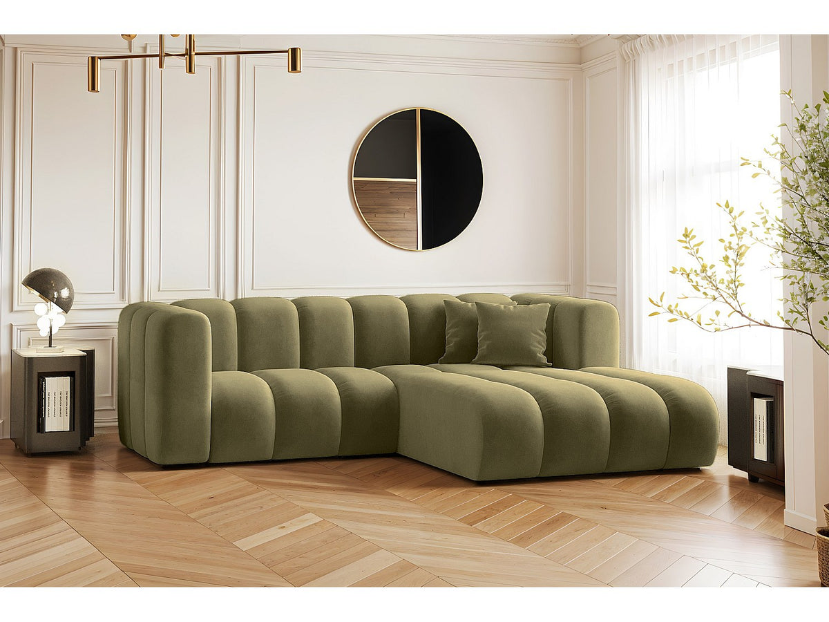 Canapé modulable vert tissu