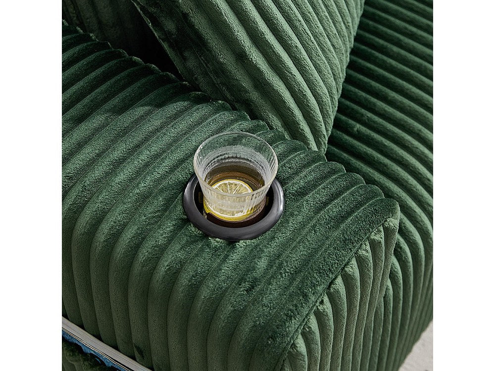 Canapé modulable 2 places vert velours