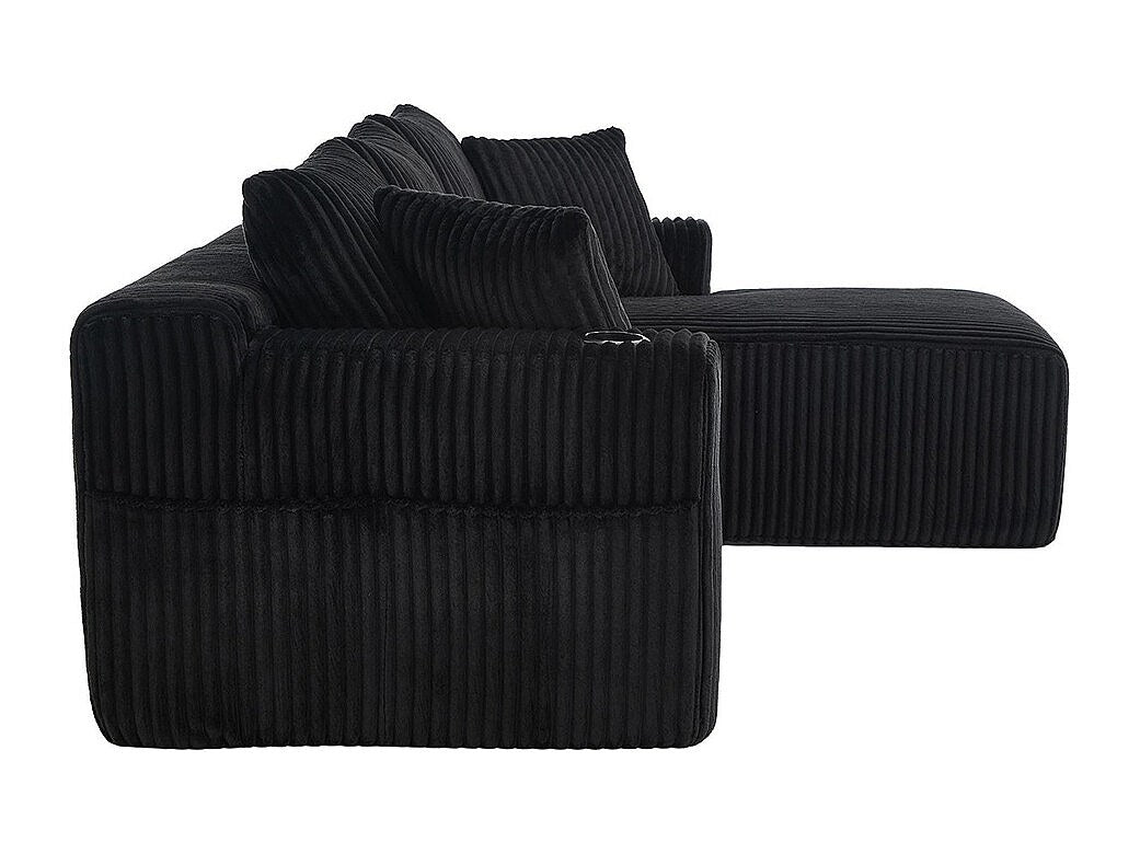 Canapé modulable 2 places noir velours