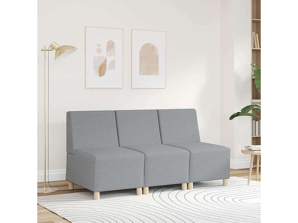 Canapé modulable gris tissu