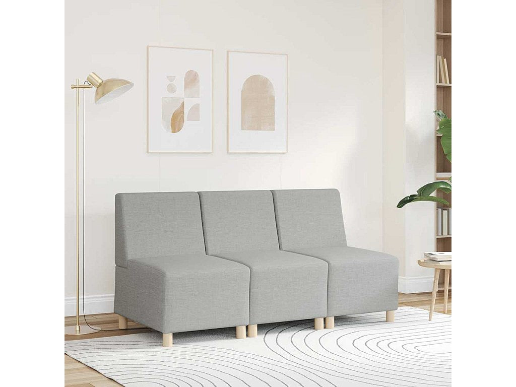 Canapé modulable gris tissu