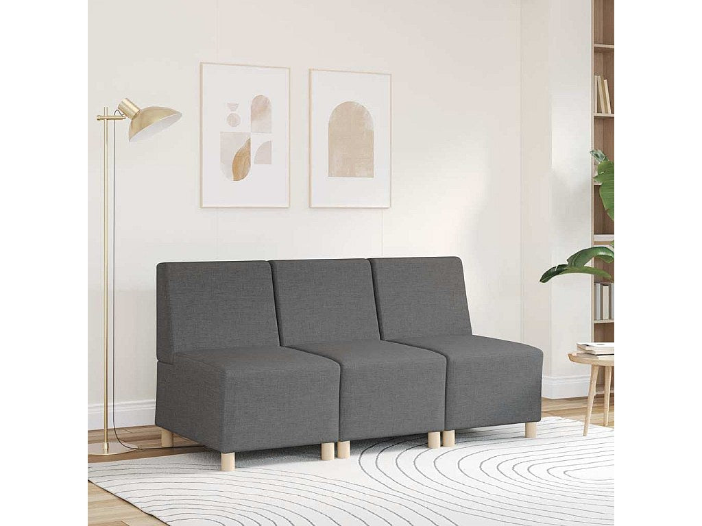 Canapé modulable gris tissu