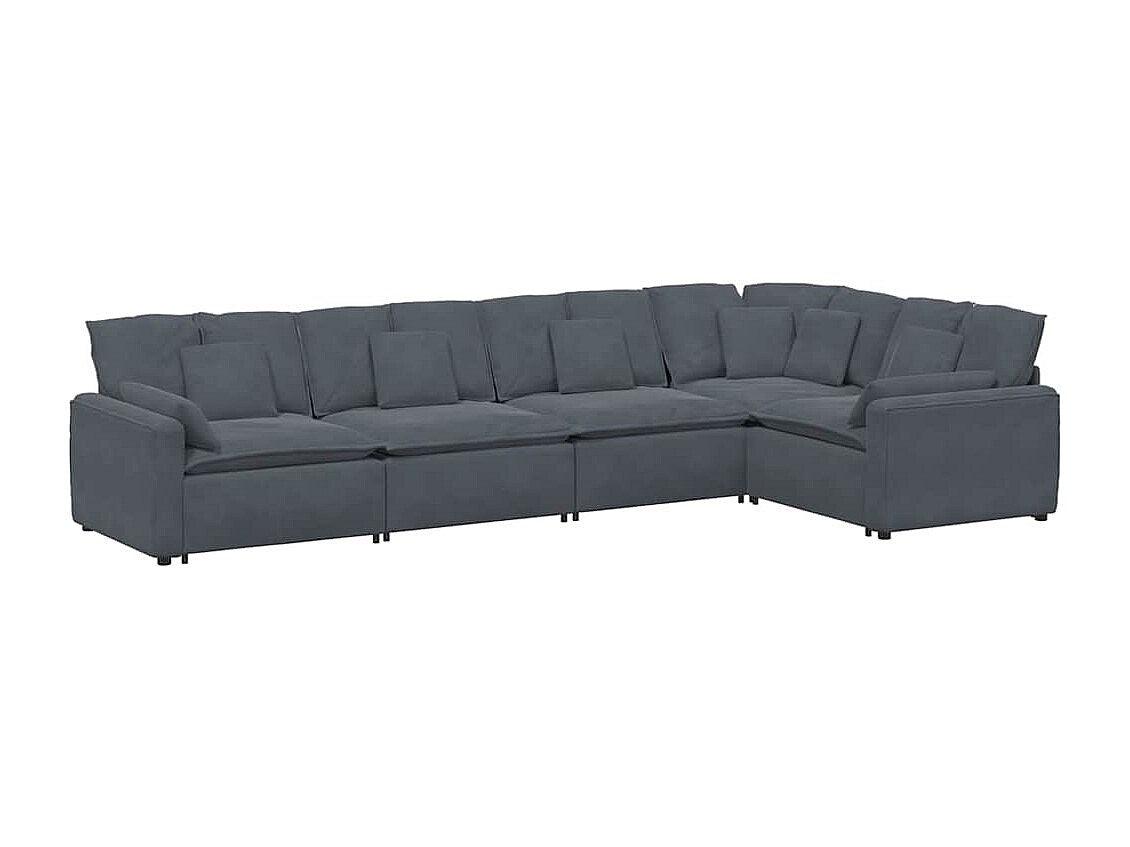 Canapé modulable gris velours